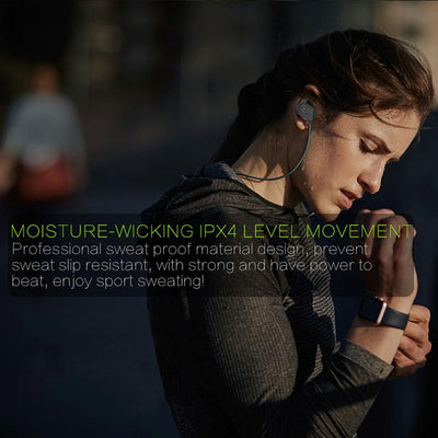 Wireless Bluetooth In-ear Headset with Magnetic Switch & Indicator Light - Black