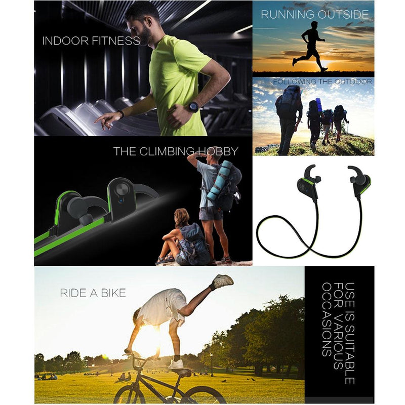 Wireless Bluetooth In-ear Headset with Magnetic Switch & Indicator Light - Black