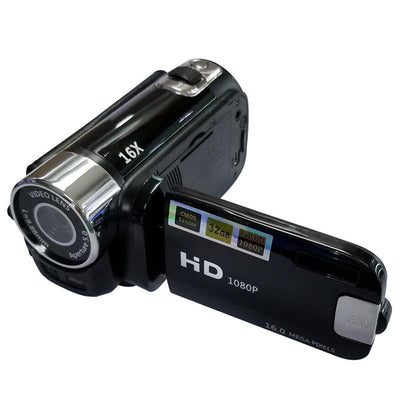 16Mp Hd Digital Camera With 16X Zoom For Home And Travel - Black