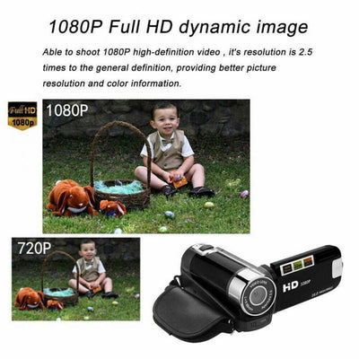 16Mp Hd Digital Camera With 16X Zoom For Home And Travel - Black