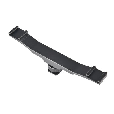 Aluminum Dual Hot / Cold Shoe Mount Adapter Bracket - Black