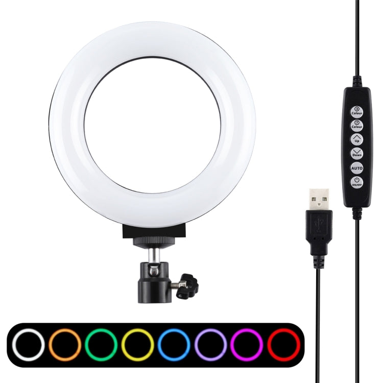 10 Mode Rgbw Led Ring Light with Tripod and Ball Head - 4.7 Inch Curved Surface - Black