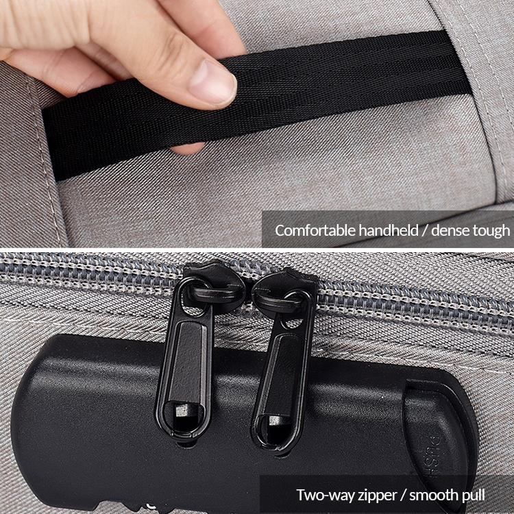 Waterproof Multi-layer Laptop Bag with Password Lock - Black