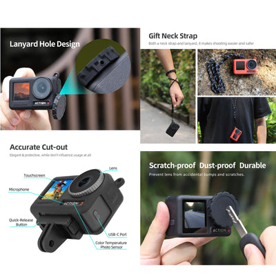 2-Pack Camera Lens Cap For Dji Action 3 / 4 - Scratch Resistant