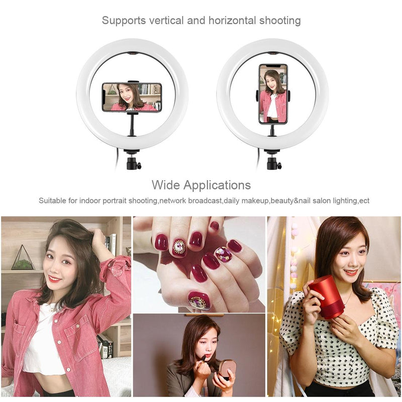 10.2 Rgbw Led Ring Light Kit with Tripod Remote and Phone Clamp
