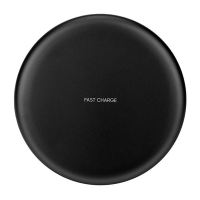 9V 1A Qi Fast Wireless Charger 1M Cable - Black