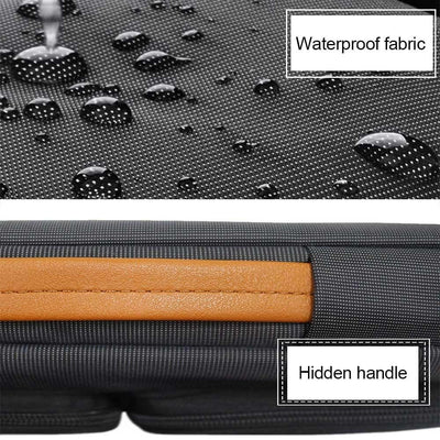 Waterproof Nylon Laptop Handbag with Trolley Strap - Fits 15-15.6 Laptops - Black