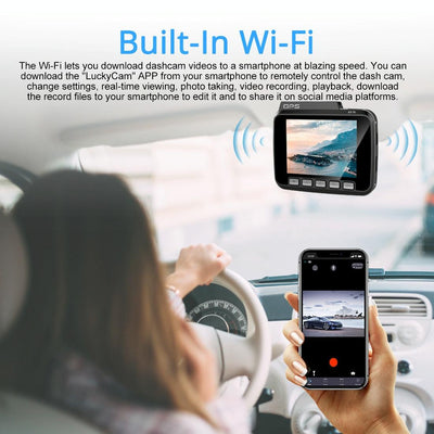 2.4 Lcd Car Dvr Camera with 2880 x 2160p Hd Resolution and 150 Degree Wide Angle View