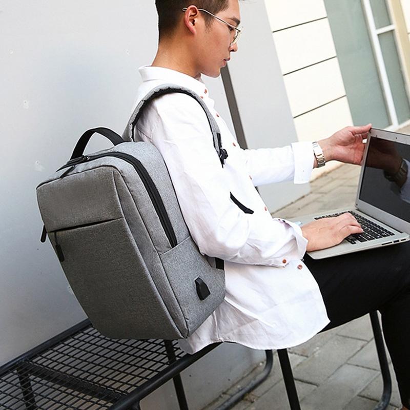 15.6 Laptop Backpack With Usb Charging - Waterproof Oxford Cloth Large Capacity - Black