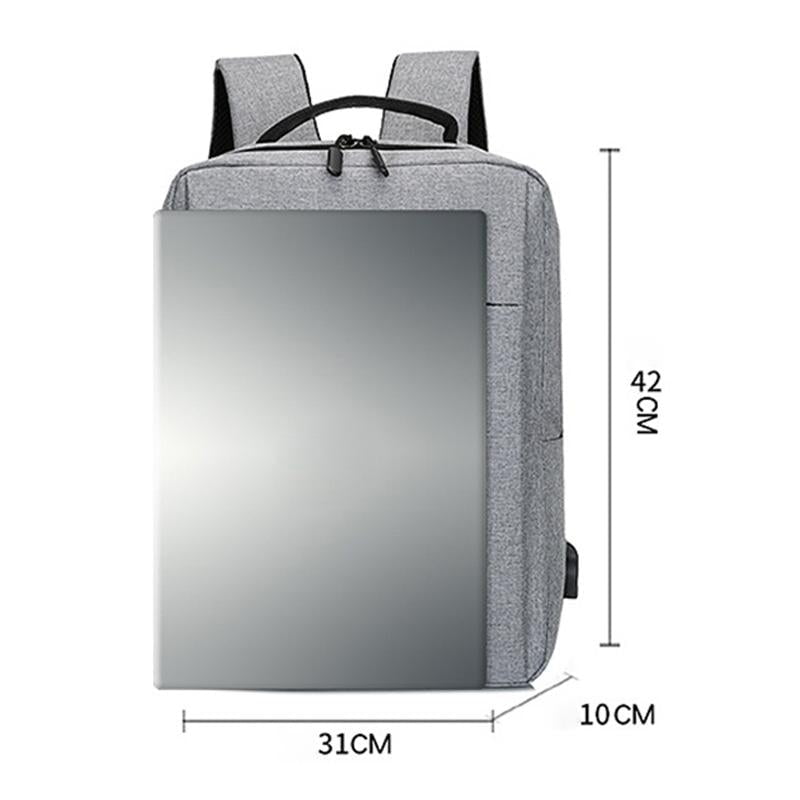 15.6 Laptop Backpack With Usb Charging - Waterproof Oxford Cloth Large Capacity - Black