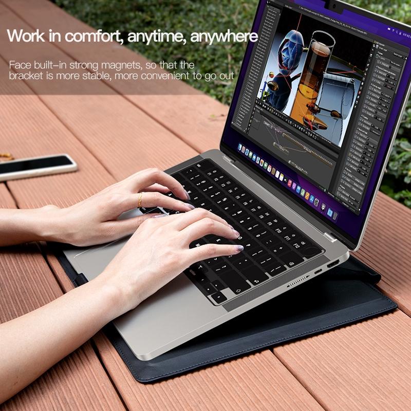 Universal Magnetic Laptop Holder Bag - Stitched Inner - Black