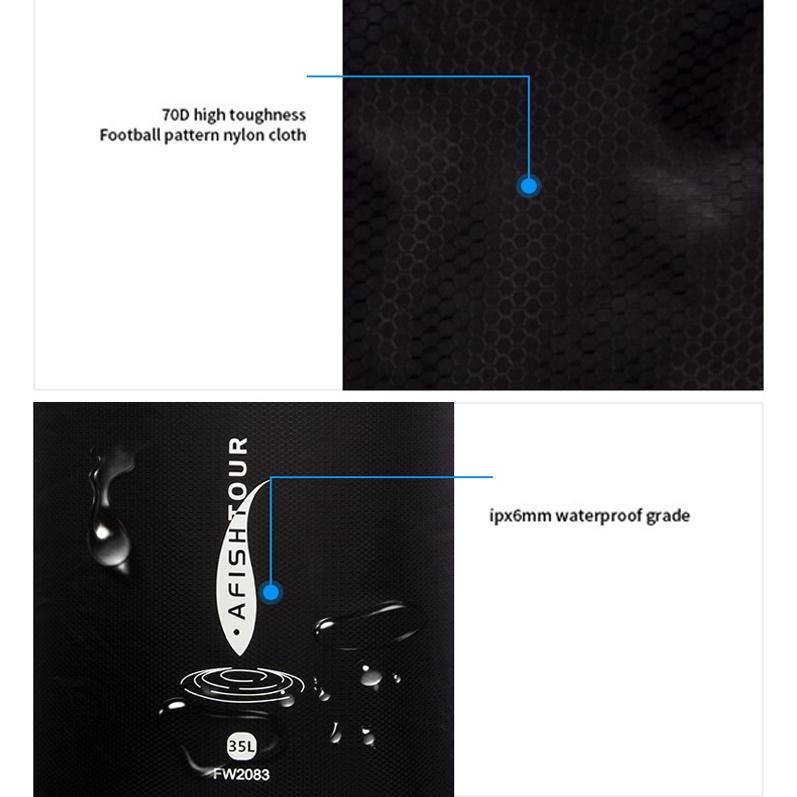 5L Multi Function Outdoor Storage Bag Waterproof Lightweight - Black