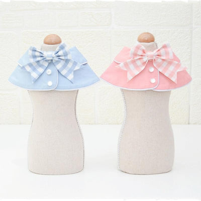 Pet Accessories Dog Small Shawl Bib Saliva Towel Triangle Scarf - Size M - Light Pink