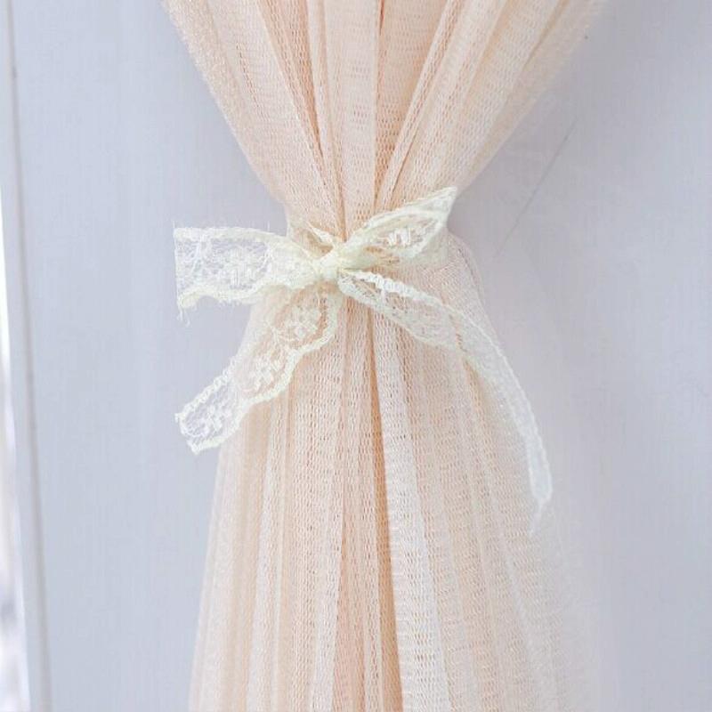 175cm Vertical Lace Air Conditioner Dust Cover - Round Column - Pink