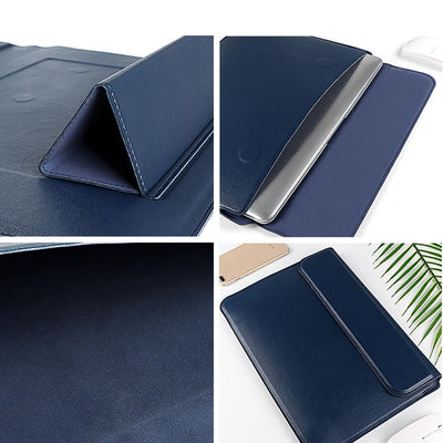 Multifunctional Notebook Liner Bag - Fits 14.1-15.4 Inch - Pu Material - Black