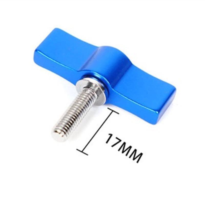 10Pcs T-Shaped Multi-Directional Screw With M5 Aluminum Alloy Handle - Blue