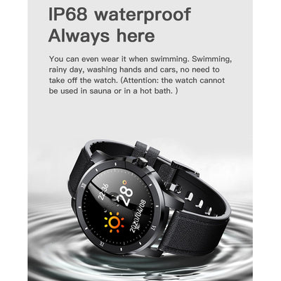 1.3 Inch Ips Colour Screen Ip68 Waterproof Smart Watch Support Bluetooth Call / Sleep Monitoring / Heart Rate Monitoring - Silicone Strap Silver