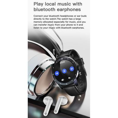 1.3 Inch Ips Colour Screen Ip68 Waterproof Smart Watch Support Bluetooth Call / Sleep Monitoring / Heart Rate Monitoring - Silicone Strap Silver