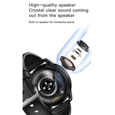 1.3 Inch Ips Colour Screen Ip68 Waterproof Smart Watch Support Bluetooth Call / Sleep Monitoring / Heart Rate Monitoring - Silicone Strap Silver