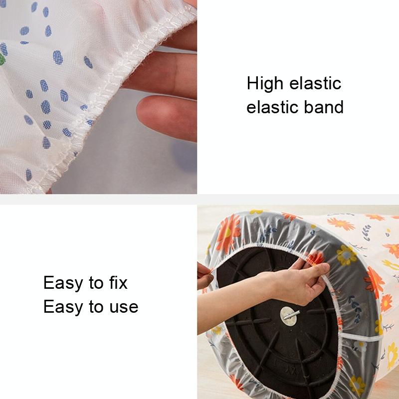 Short 60x90cm All Round 3d Fan Dust Cover - Red Flower