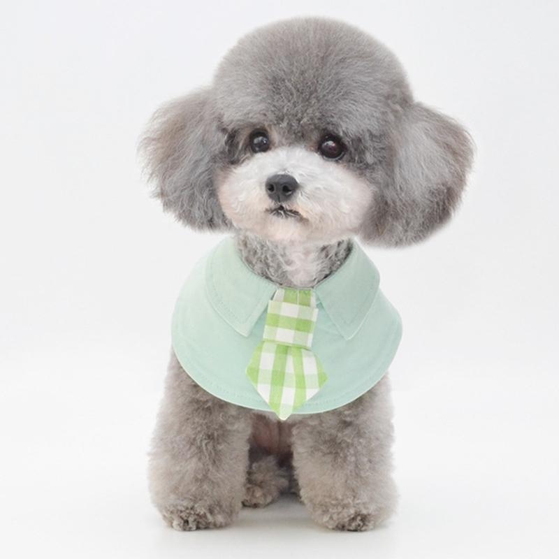 Pet Shawl Scarf Saliva Towel Dog Clothes Accessories - Size M - Yellow