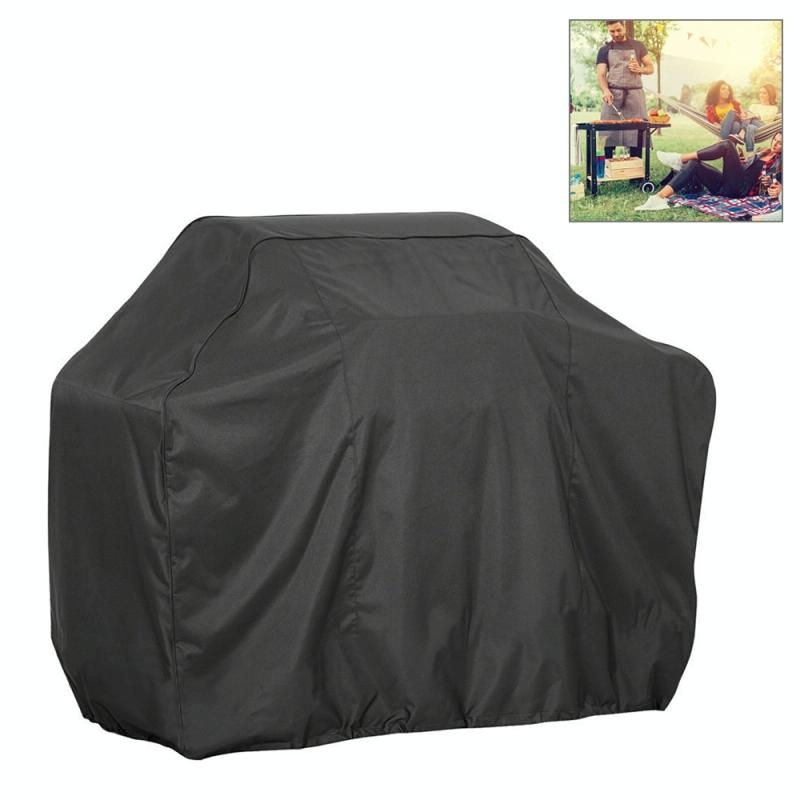 Waterproof Bbq Grill Cover - Anti-uv Dust-proof 210d Oxford Cloth - 170x61x117cm - Black