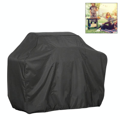 Waterproof Bbq Grill Cover - Anti-uv Dust-proof 210d Oxford Cloth - 170x61x117cm - Black