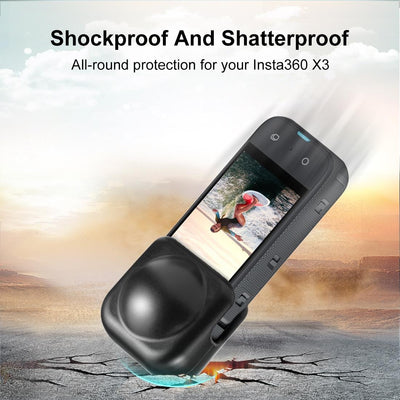 Silicone Lens Cover for Insta360 X3 - Protective and Durable