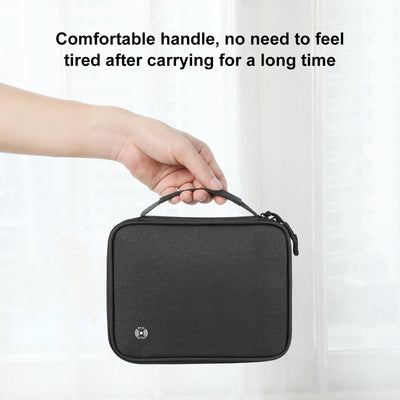 Passport Wallet With Handle Document Organizer & Card Holder - Black