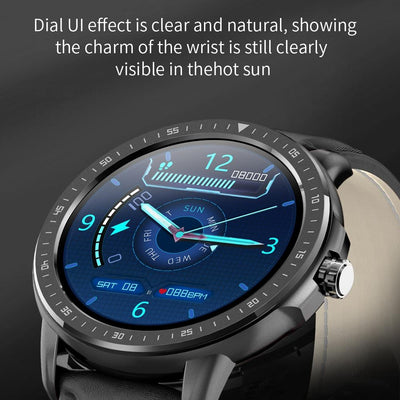 1.3 Inch Ips Colour Touch Screen Smart Watch Ip67 Waterproof Support Weather Forecast / Heart Rate Monitor / Sleep Monitor / Blood Pressure Monitoring Black