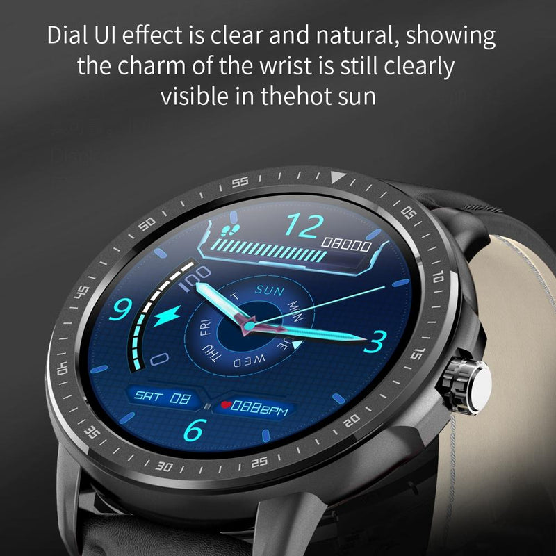 1.3 Inch Ips Colour Touch Screen Smart Watch Ip67 Waterproof Support Weather Forecast / Heart Rate Monitor / Sleep Monitor / Blood Pressure Monitoring Black