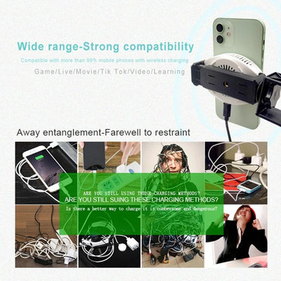 15W Magnetic Wireless Charger For Refrigeration - Black