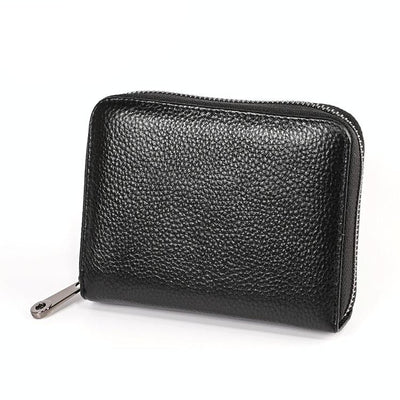 Leather Rfid Wallet - Sleek and Secure - Black