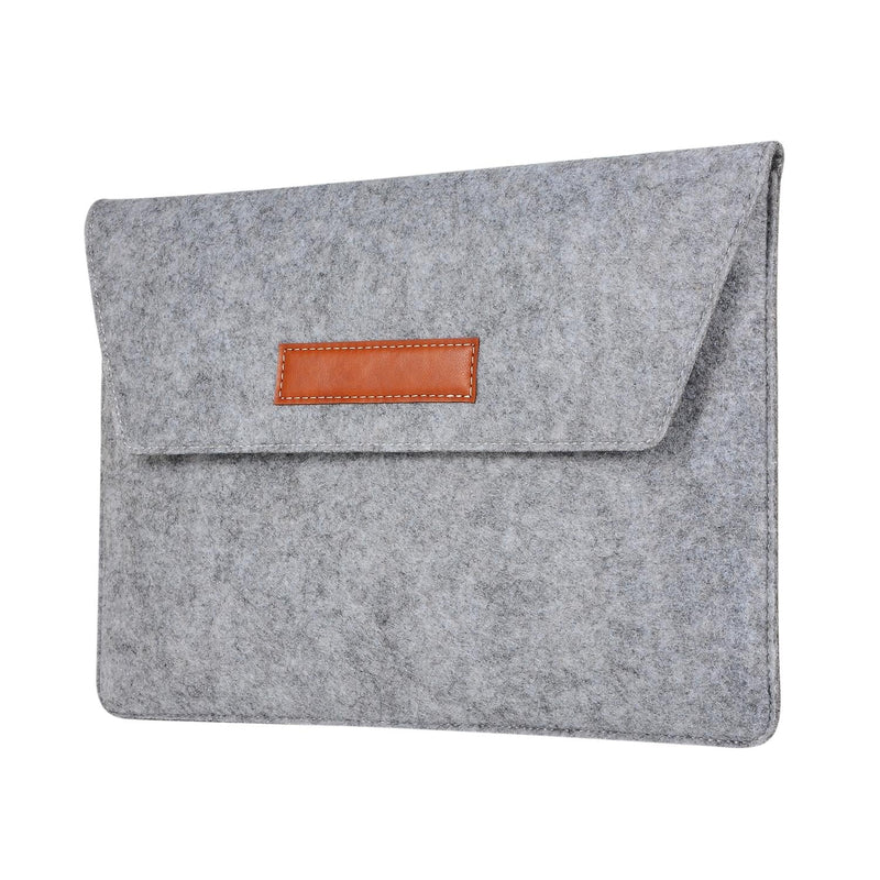 15 Inch Felt Computer Bag - Protective Cover for Notebook - Grey