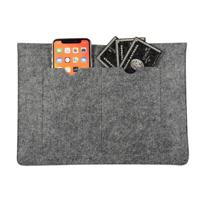 15 Inch Felt Computer Bag - Protective Cover for Notebook - Grey