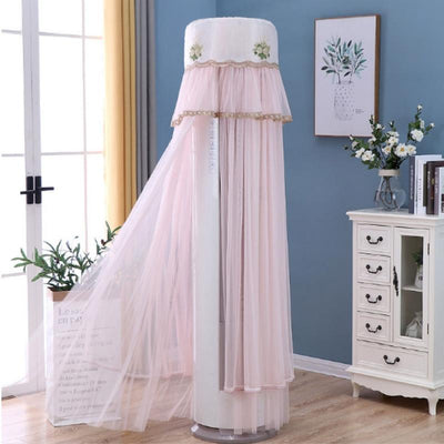 180cm Vertical Lace Air Conditioner Dust Cover - Pink
