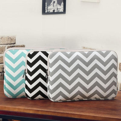 12 Wavy Pattern Notebook Liner Bag - Wavy Design - Black