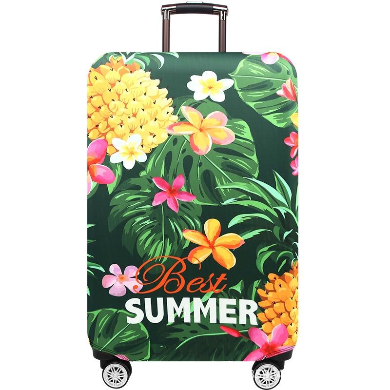 Stretchy Luggage Dust Cover - Durable & Protective - Size l - Tropical Palm - L