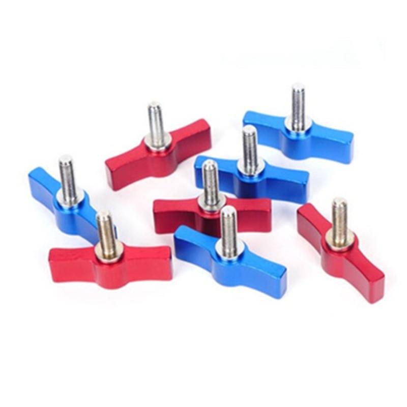 10Pcs T-Shaped Multi-Directional Screw With M6 Aluminum Alloy Handle - Blue