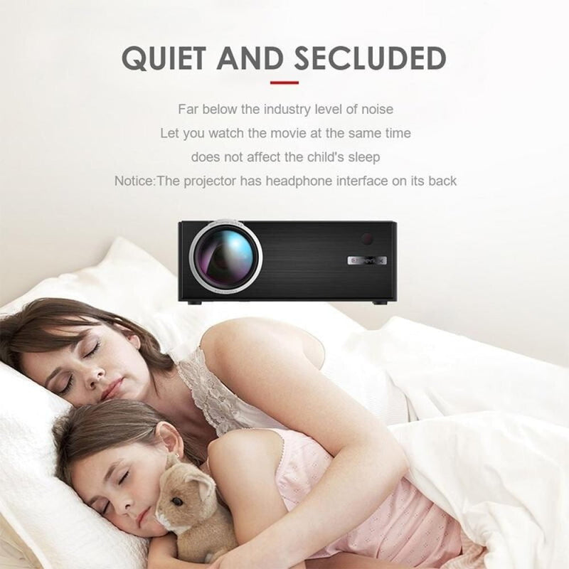 Smart Projector 1800 Lumens 720P / 1080P Hd Hdmi / Usb / Vga / Av / Sd - Black