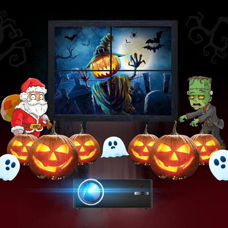 Smart Projector 1800 Lumens 720P / 1080P Hd Hdmi / Usb / Vga / Av / Sd - Black