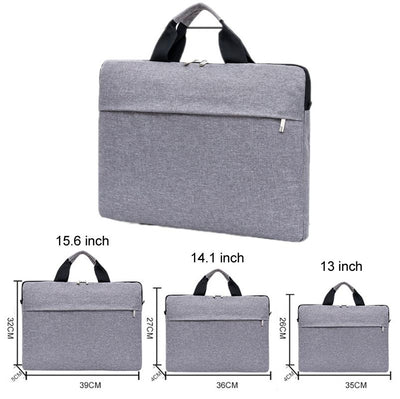 15 Inch Waterproof Portable Notebook Bag - Multifunctional Single Shoulder Computer Bag - Gray