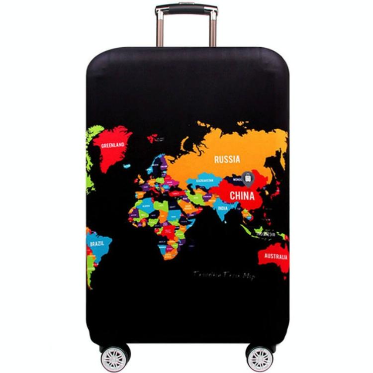 Protective Elastic Suitcase Cover - Fits 26-28 Inch Luggage - Dustproof & Scratch-Proof - Geometric Map