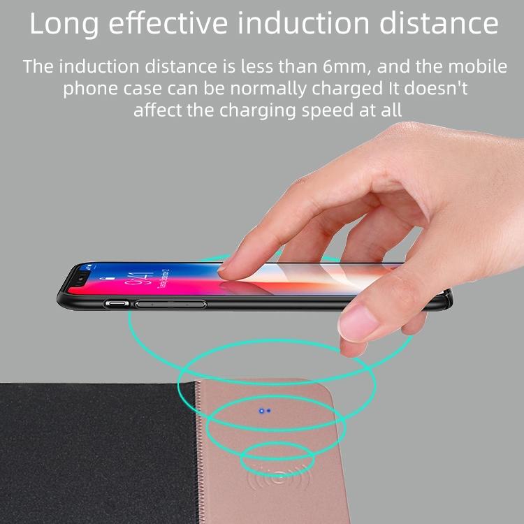 10W Qi Wireless Charger Mouse Pad 26.2 X 19.8 X 0.65Cm - Black