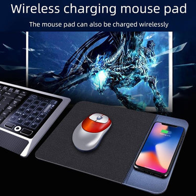 10W Qi Wireless Charger Mouse Pad 26.2 X 19.8 X 0.65Cm - Black