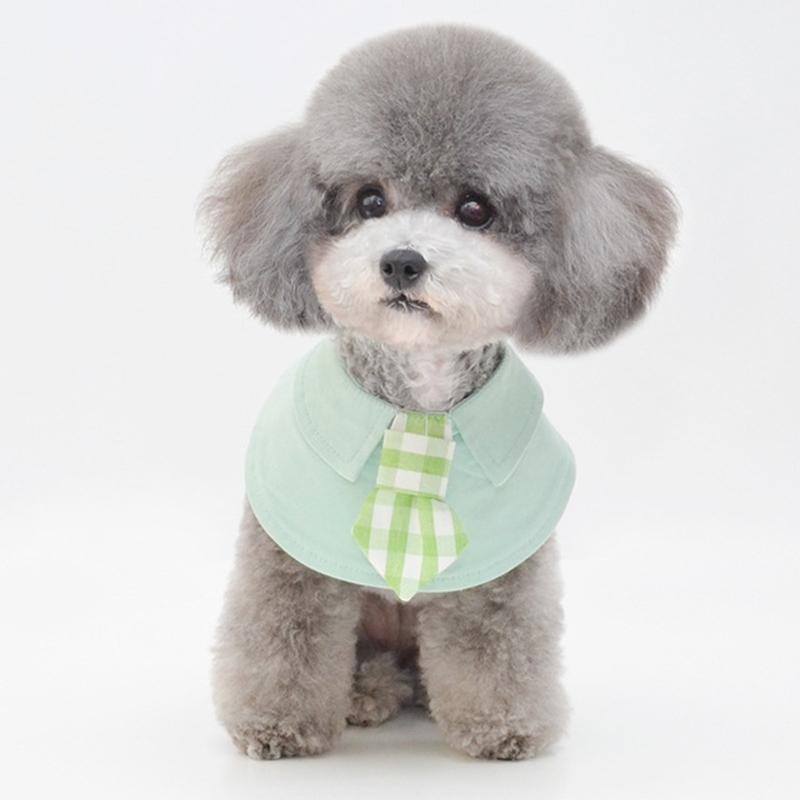 Pet Shawl Scarf Saliva Towel Dog Clothes Accessories - Size L - Yellow