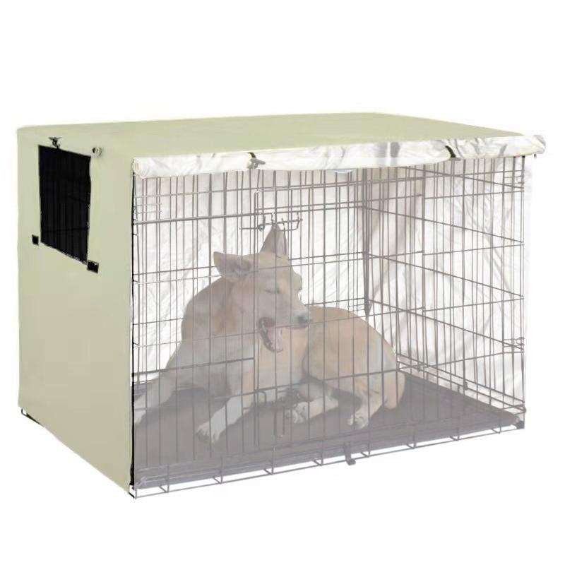 Outdoor Pet Cage Cover - Oxford Cloth Dustproof Rainproof Sunscreen - 94x61x63.5cm - Black