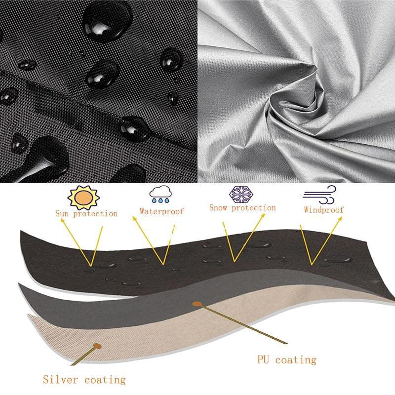 Outdoor Pet Cage Cover - Oxford Cloth Dustproof Rainproof Sunscreen - 94x61x63.5cm - Black