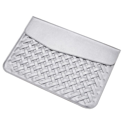 13 Inch Hand-Woven Notebook Liner Bag For Computers - Silver