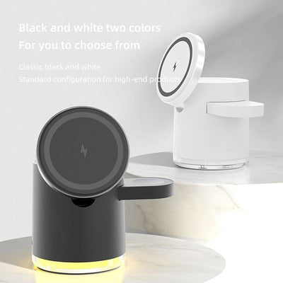 15W 4 In 1 Foldable Magnetic Wireless Charger - Black